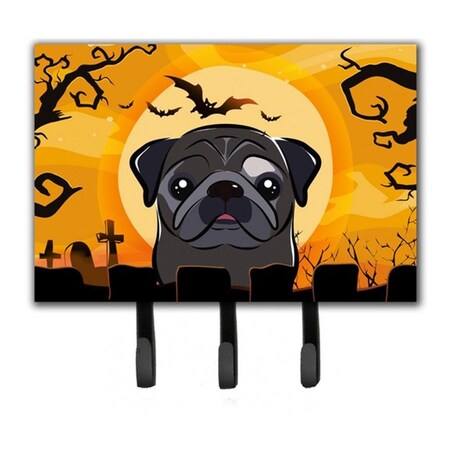 Micasa Halloween Black Pug Leash & Key Holder MI252703